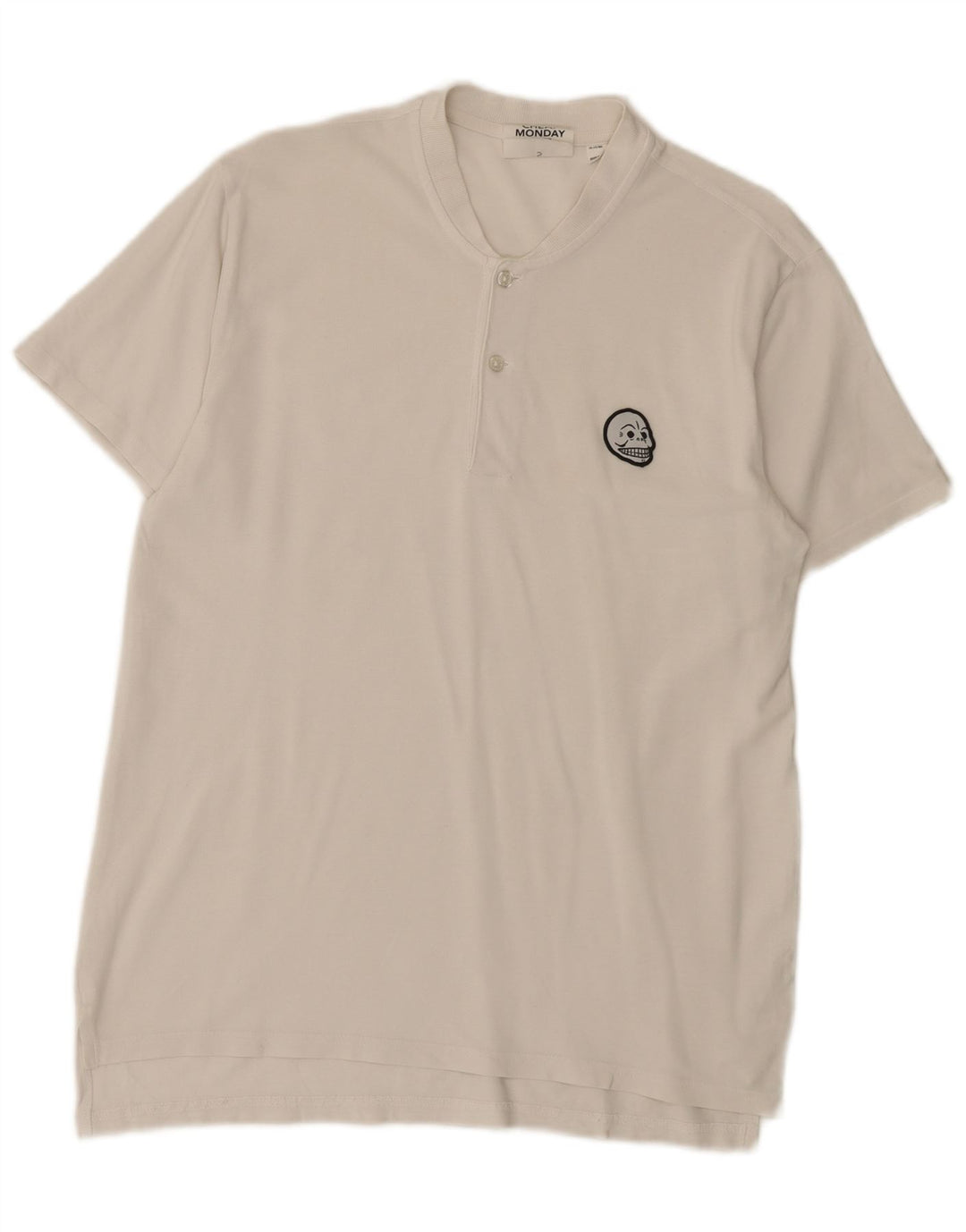 Billig Mandag Herre T-Shirt Top Lille Hvid Bomuld