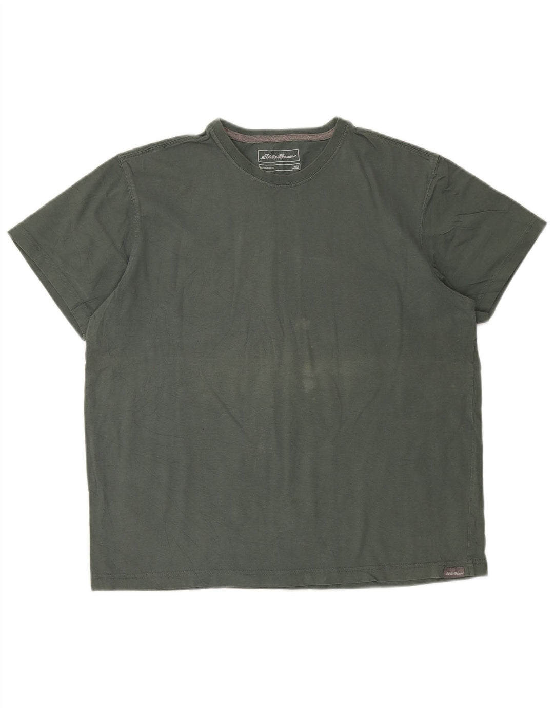 EDDIE BAUER Herre T-Shirt Top Stor Khaki Bomuld