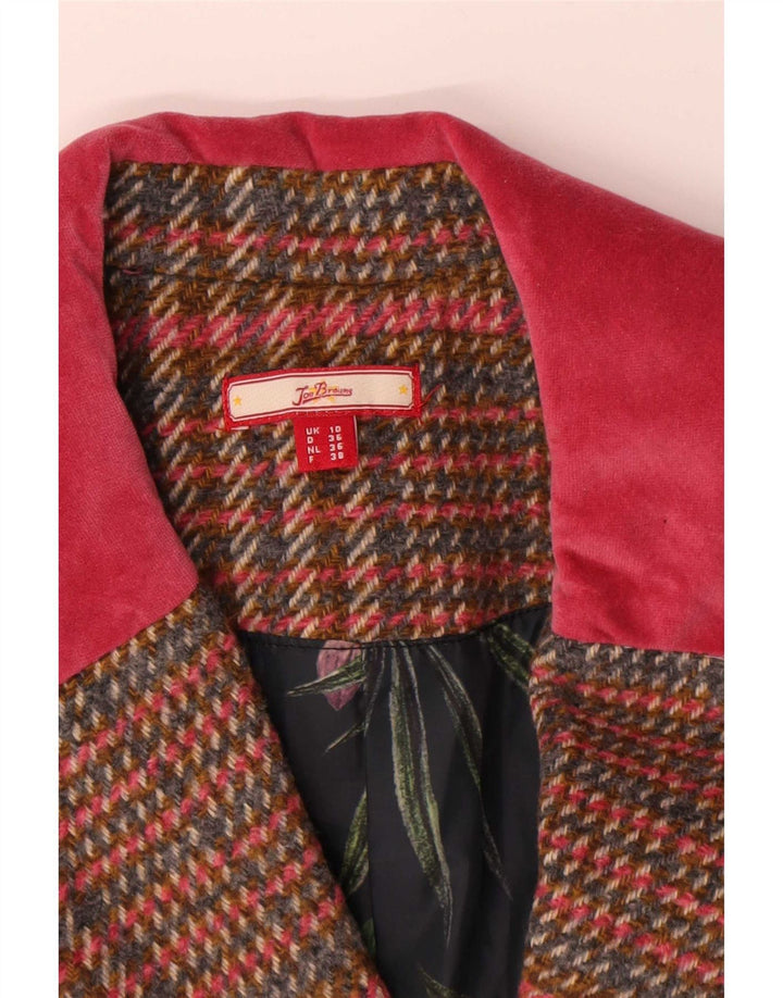 Joe Browns Dameoverfrakke UK 10 Small Brown Plaid Polyester