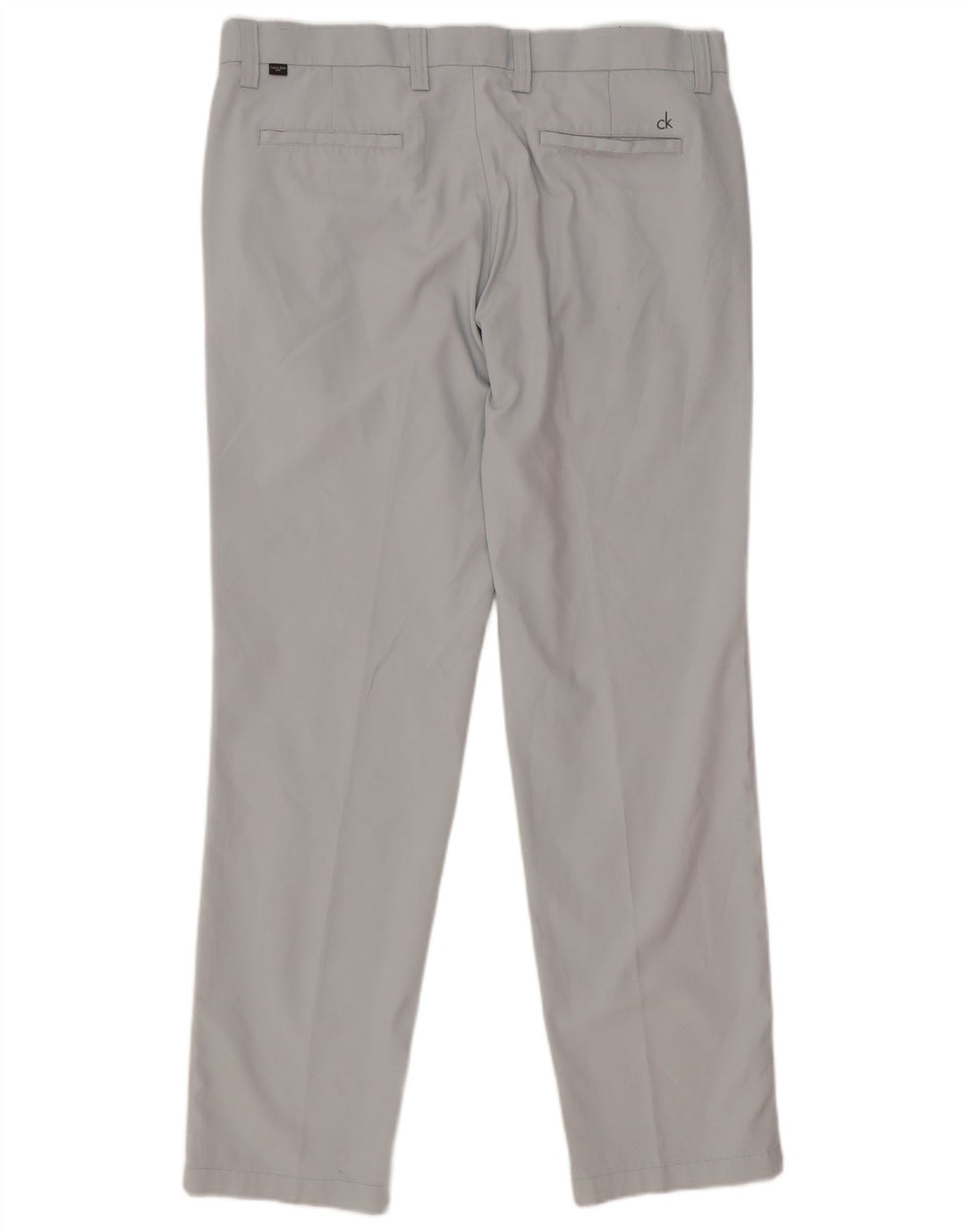 Calvin Klein Straight Casual bukser til mænd W36 L31 Grå polyester
