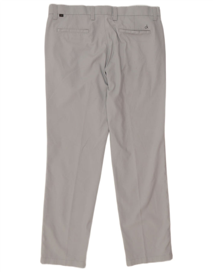 Calvin Klein Straight Casual bukser til mænd W36 L31 Grå polyester