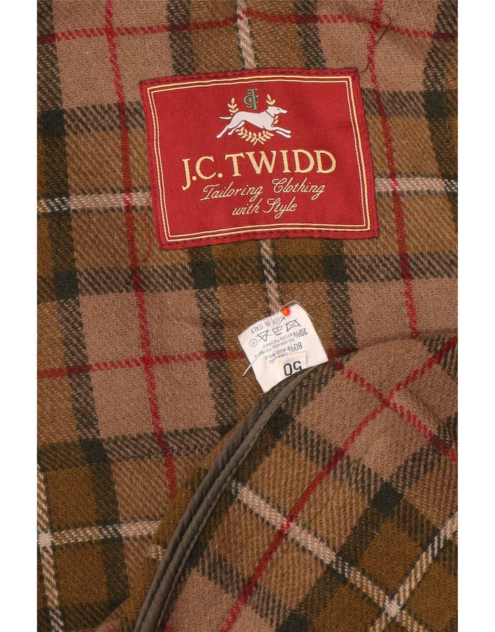 J. C. Twidd Herre Hooded Duffel Coat IT 50 Large Khaki Wool