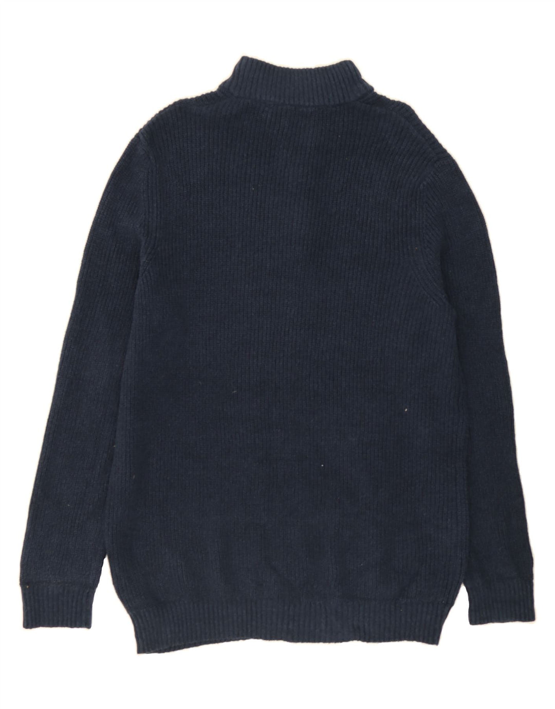 IZOD Mens Zip Neck Jumper Sweater XL Navy Blue Cotton Vintage Izod and Second-Hand Izod from Messina Hembry 
