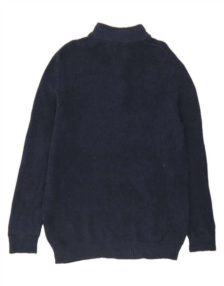 IZOD Mens Zip Neck Jumper Sweater XL Navy Blue Cotton Vintage Izod and Second-Hand Izod from Messina Hembry 
