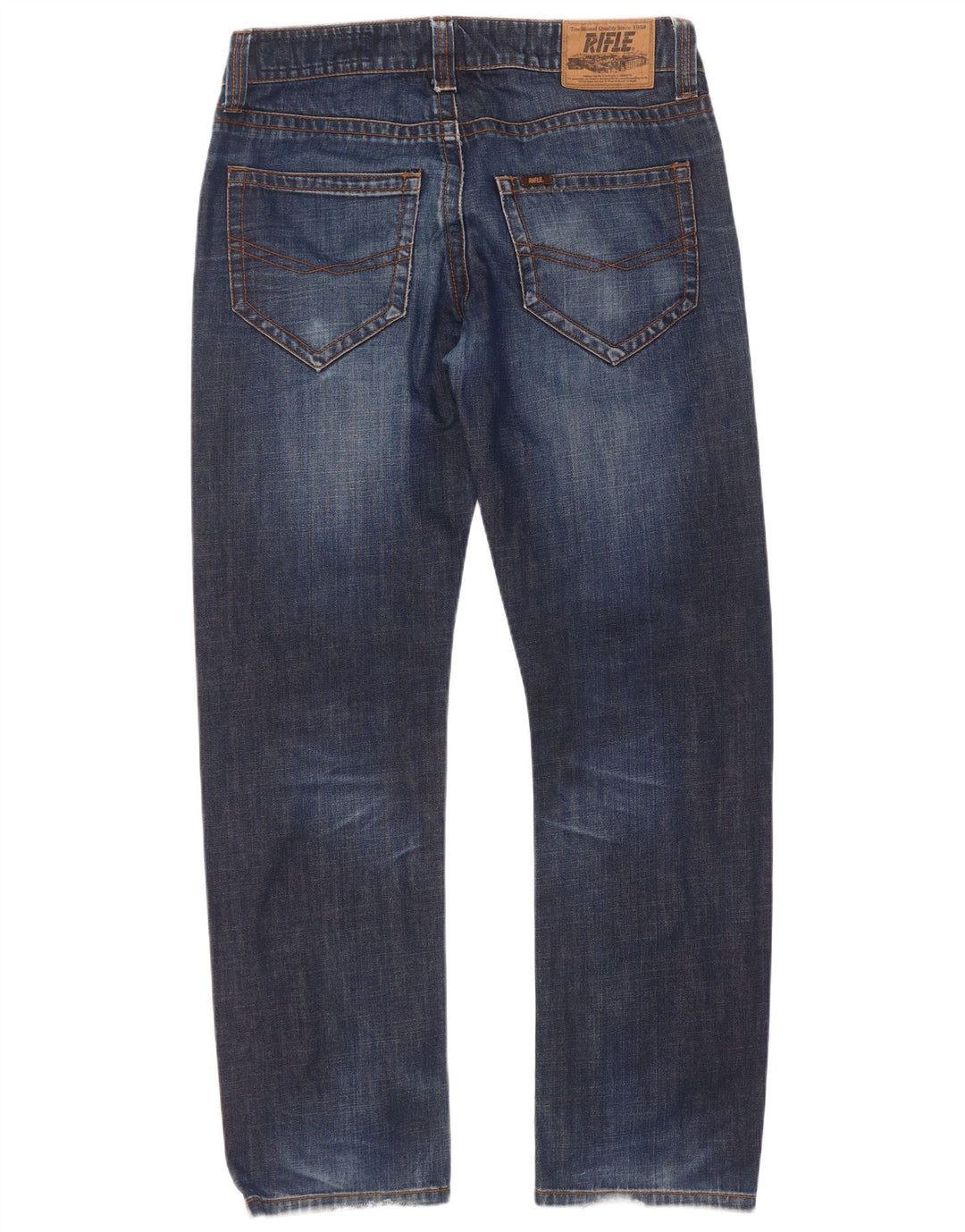 Rifle Herre Straight Jeans W34 L34 Marineblå Bomuld