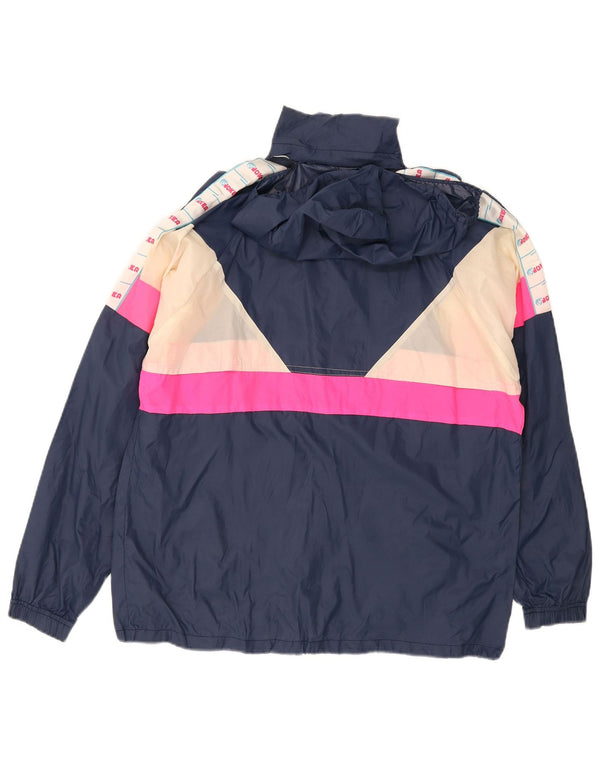 Joker Mens Hooded Rain Jacket UK 38 Medium Navy Blue Colourblock Polyamide