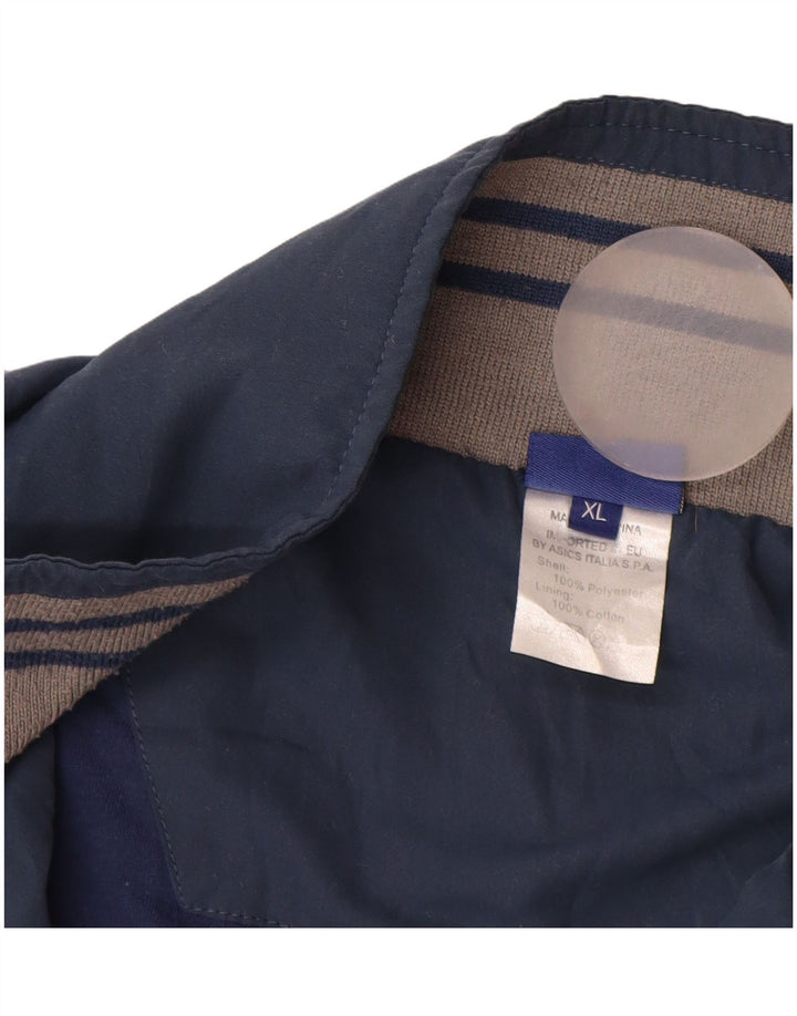 ASICS Træningsdragt til mænd Topjakke XL Marineblå Colourblock Polyester