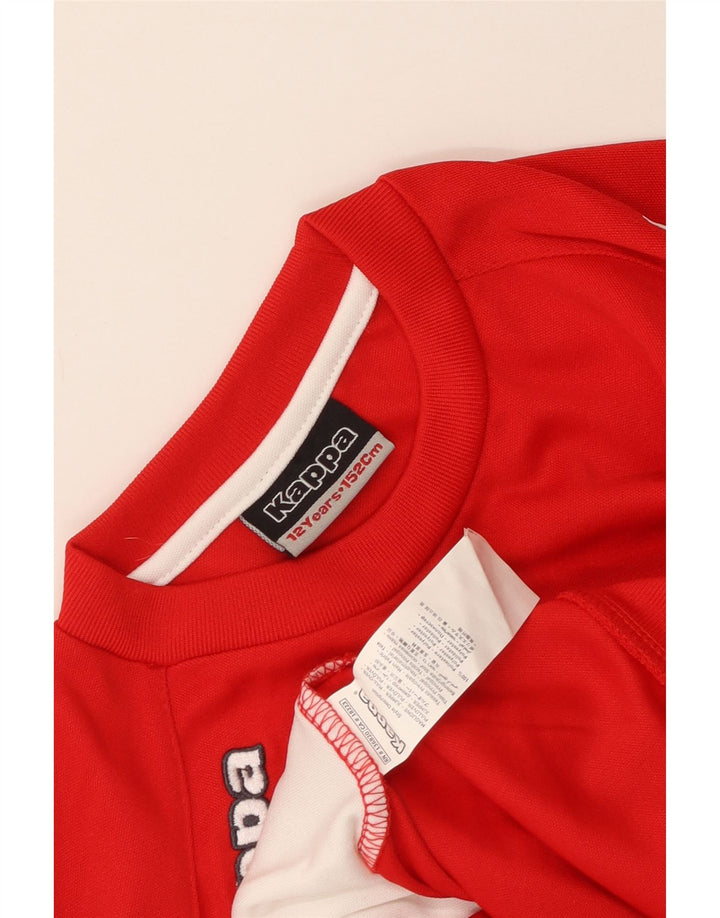 Kappa Boys Graphic Sweatshirt Jumper 11-12 år Rød Colourblock Polyester