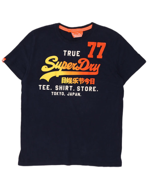 Superdry Grafisk T-shirt top til mænd XL marineblå