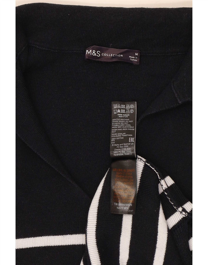 Marks & Spencer Dame Polo Neck Jumper Sweater UK 14 Medium Navy Blue