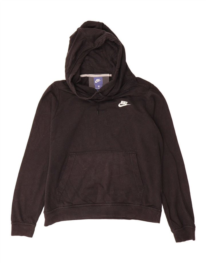 NIKE Womens Hoodie Jumper UK 14 Medium Black Vintage Nike and Second-Hand Nike from Messina Hembry 