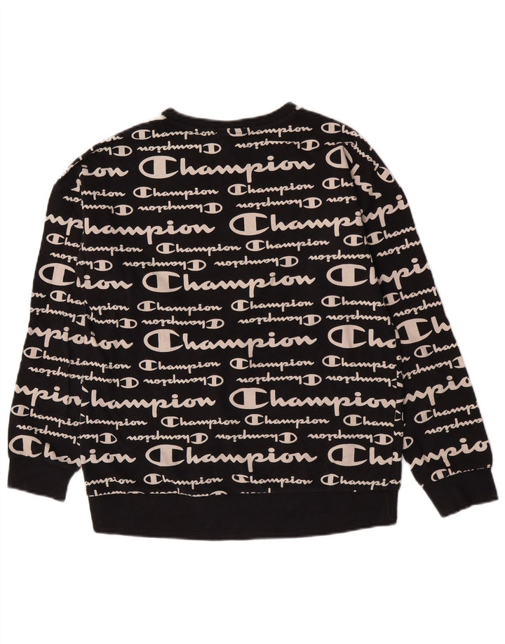 Champion Boys Grafisk Sweatshirt Jumper 13-14 år XL Sort