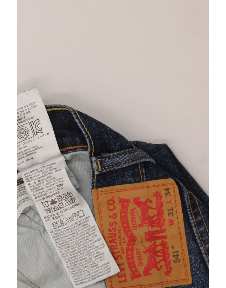 LEVI'S Mens 541 Tapered Jeans W31 L34 Blue Cotton