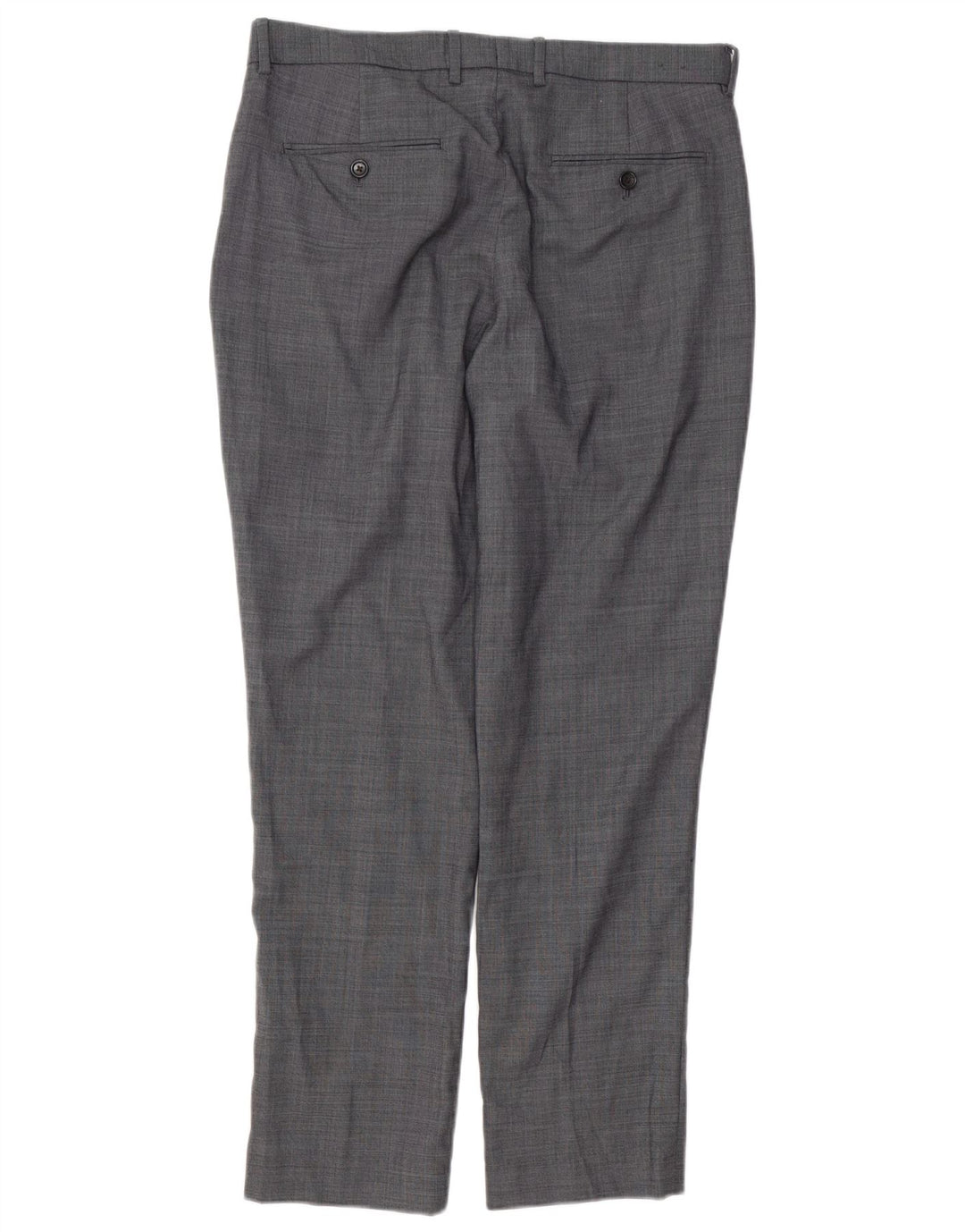 J. CREW Herre BOWERY Slim Chino-bukser W33 L30 Grå nålestribet uld