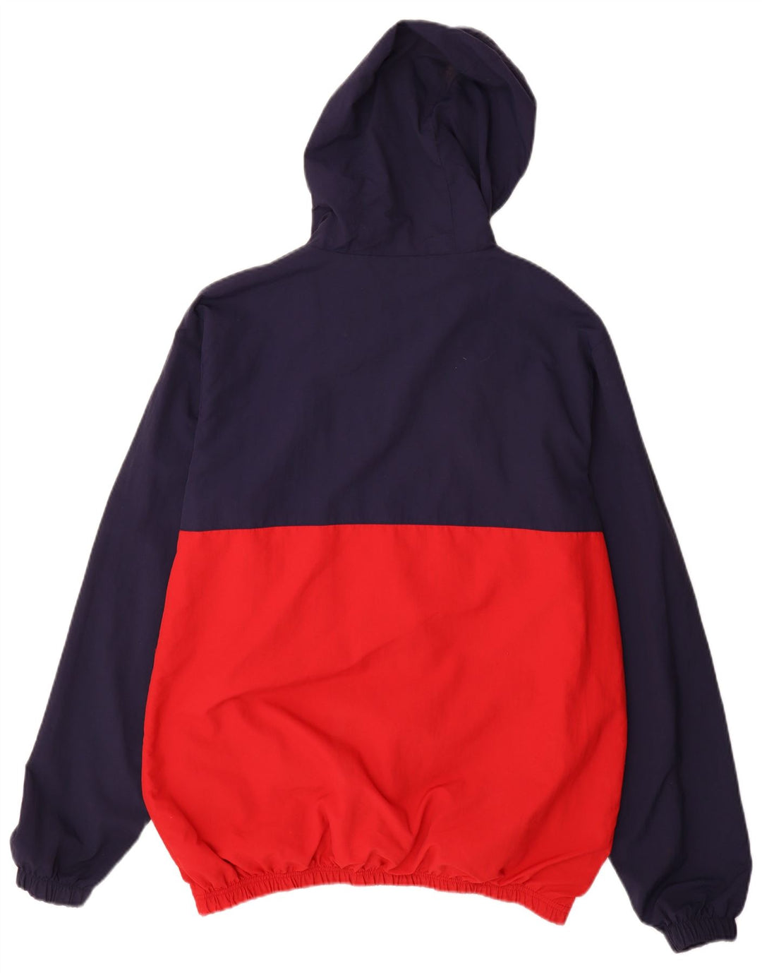 FILA Herre grafisk hættejakke anorak UK 40 Large Navy Blue Colourblock