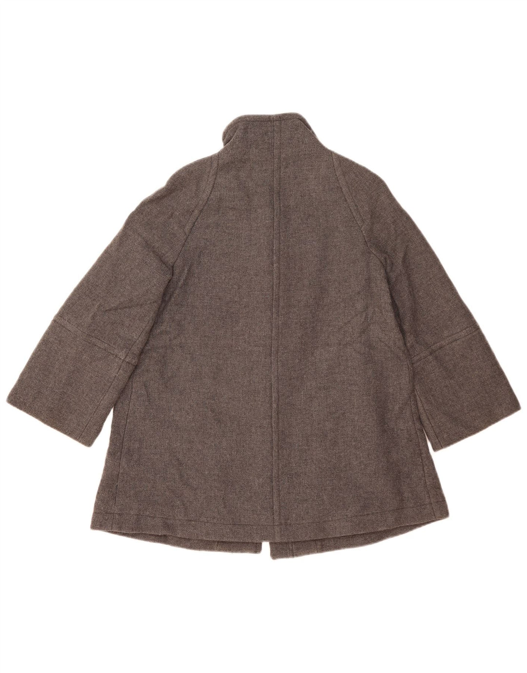 Zara Dame Oversized Overfrakke UK 10 Lille Grå Uld