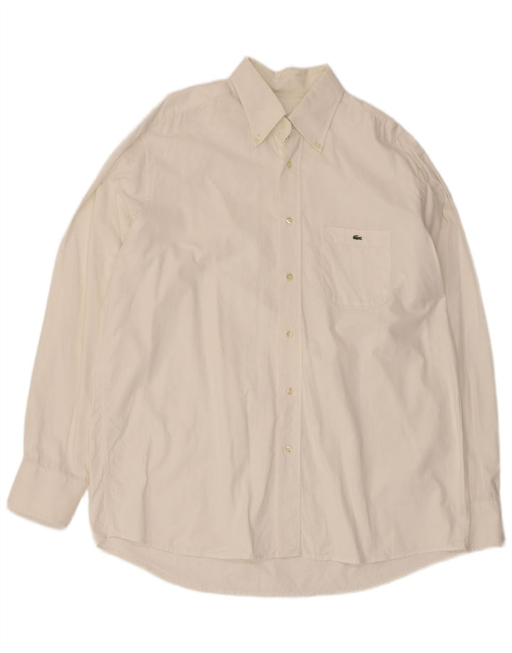 Lacoste Herreskjorte str. 43 Large White Bomuld