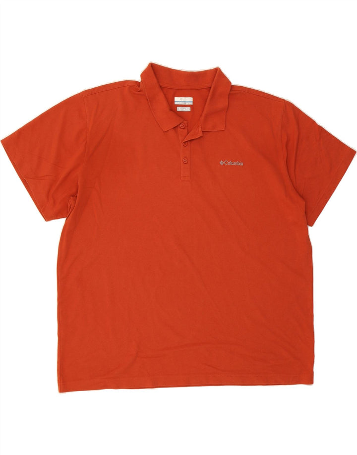 COLUMBIA Mens Active Polo Shirt 2XL Maroon Cotton Vintage Columbia and Second-Hand Columbia from Messina Hembry 