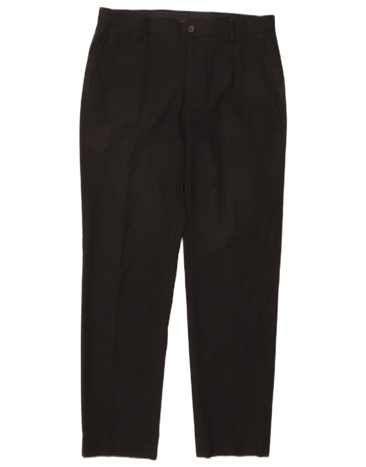 Marks & Spencer Skræddersyede Slim Chino-bukser til kvinder W32 L30 Sort
