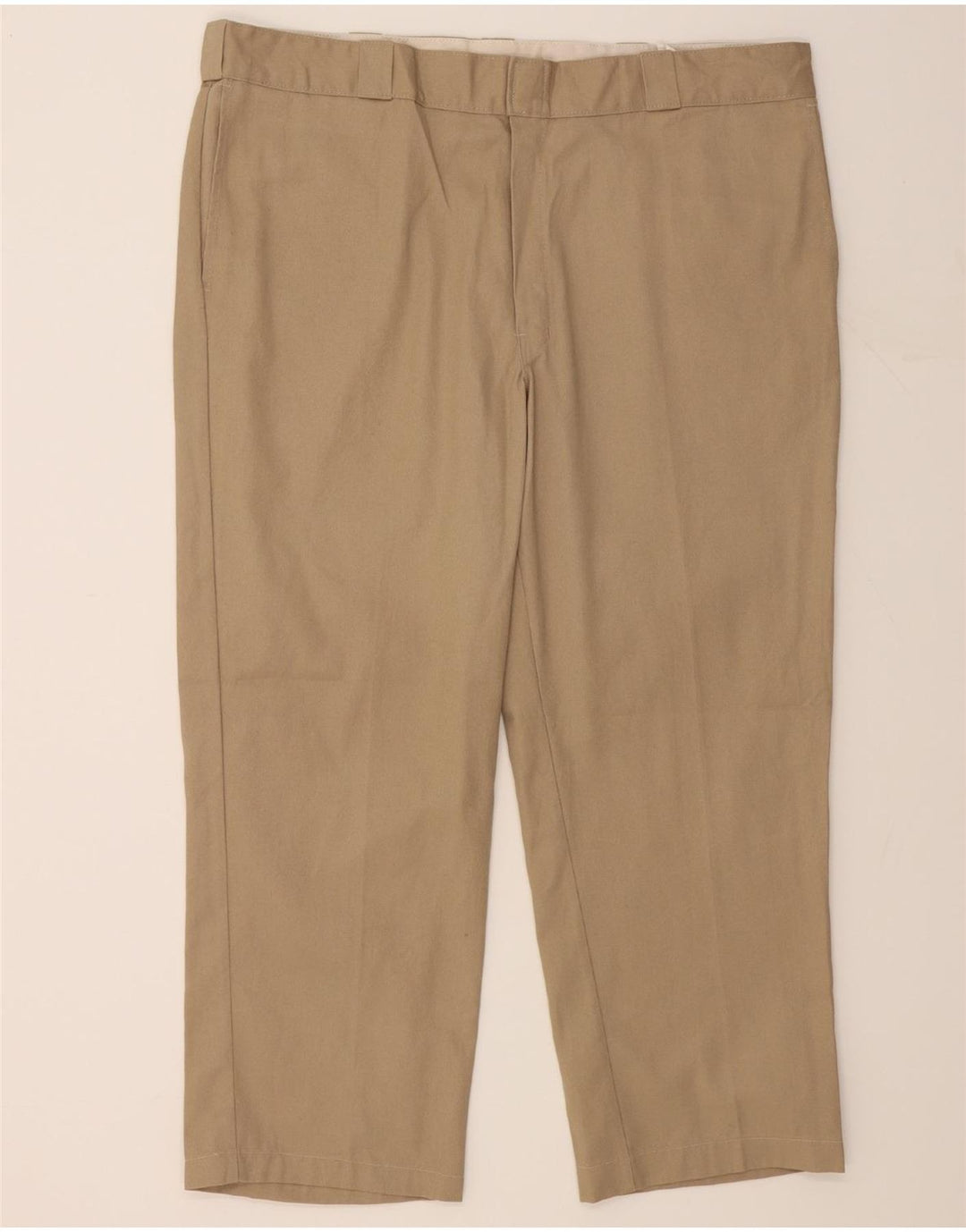 DICKIES Mens 874 Straight Cropped Trousers W42 L27 Beige Polyester Vintage Dickies and Second-Hand Dickies from Messina Hembry 