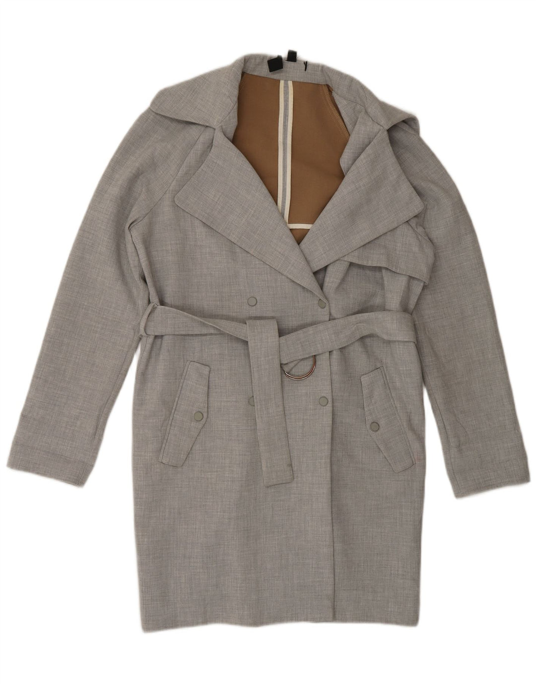 Topshop Dame Trench Coat UK 8 Lille Grå Polyester