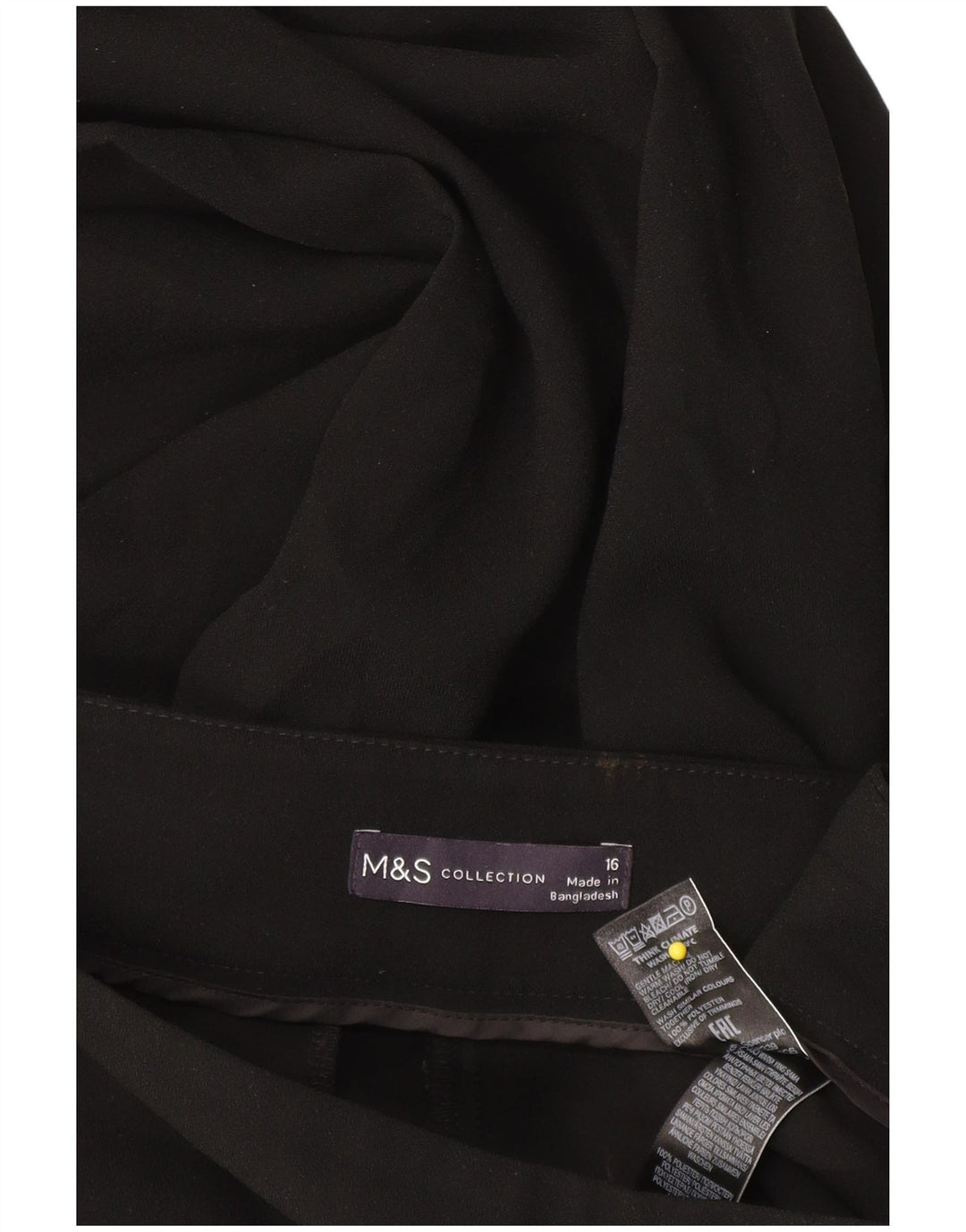 Marks & Spencer Dame Capri Bukser UK 16 Large W34 L22 Sort Polyester
