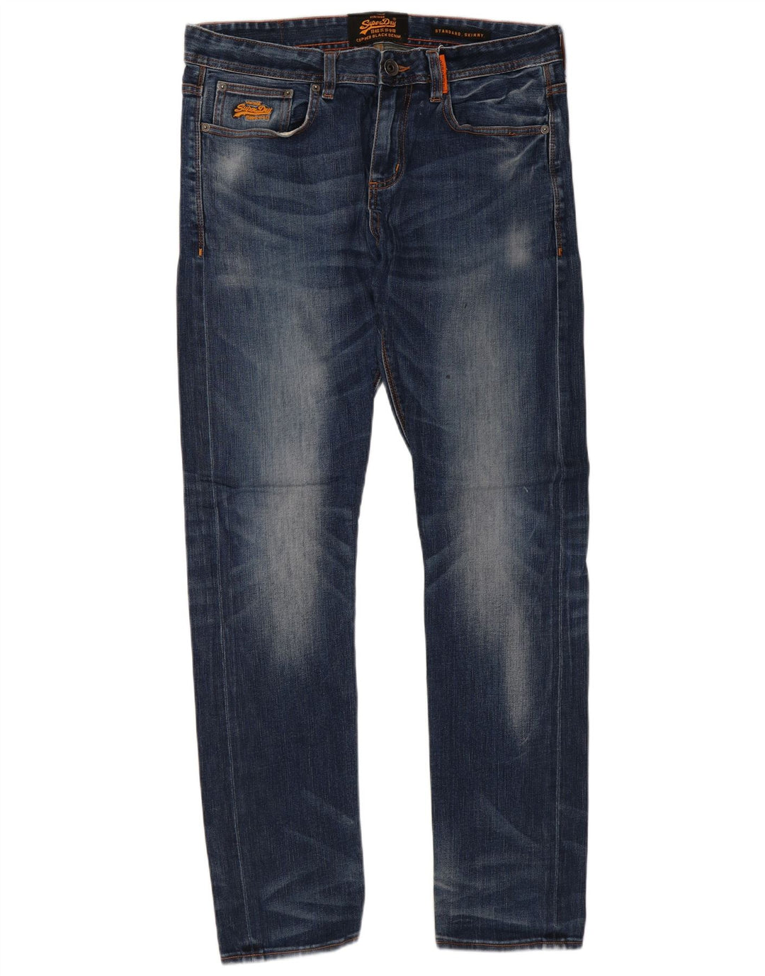 SUPERDRY Skinny jeans med standard pasform til mænd W34 L32 blå bomuld