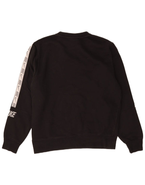 Nike Herre Grafisk Standard Fit Sweatshirt Jumper Lille Sort Colourblock