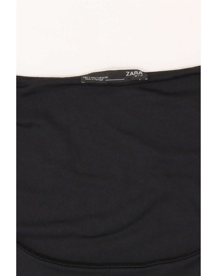 Zara Dame Ærmeløs Vest Top UK 8 Small Navy Blue