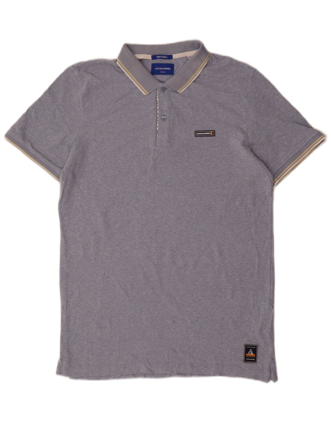 Jack & Jones herre poloskjorte stor blå polyester