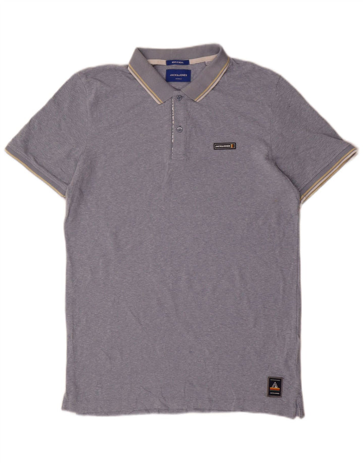 Jack & Jones herre poloskjorte stor blå polyester