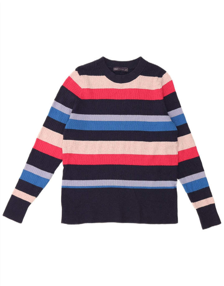 Marks & Spencer Dame sweater med rund hals DK 16 Stor Flerfarvet