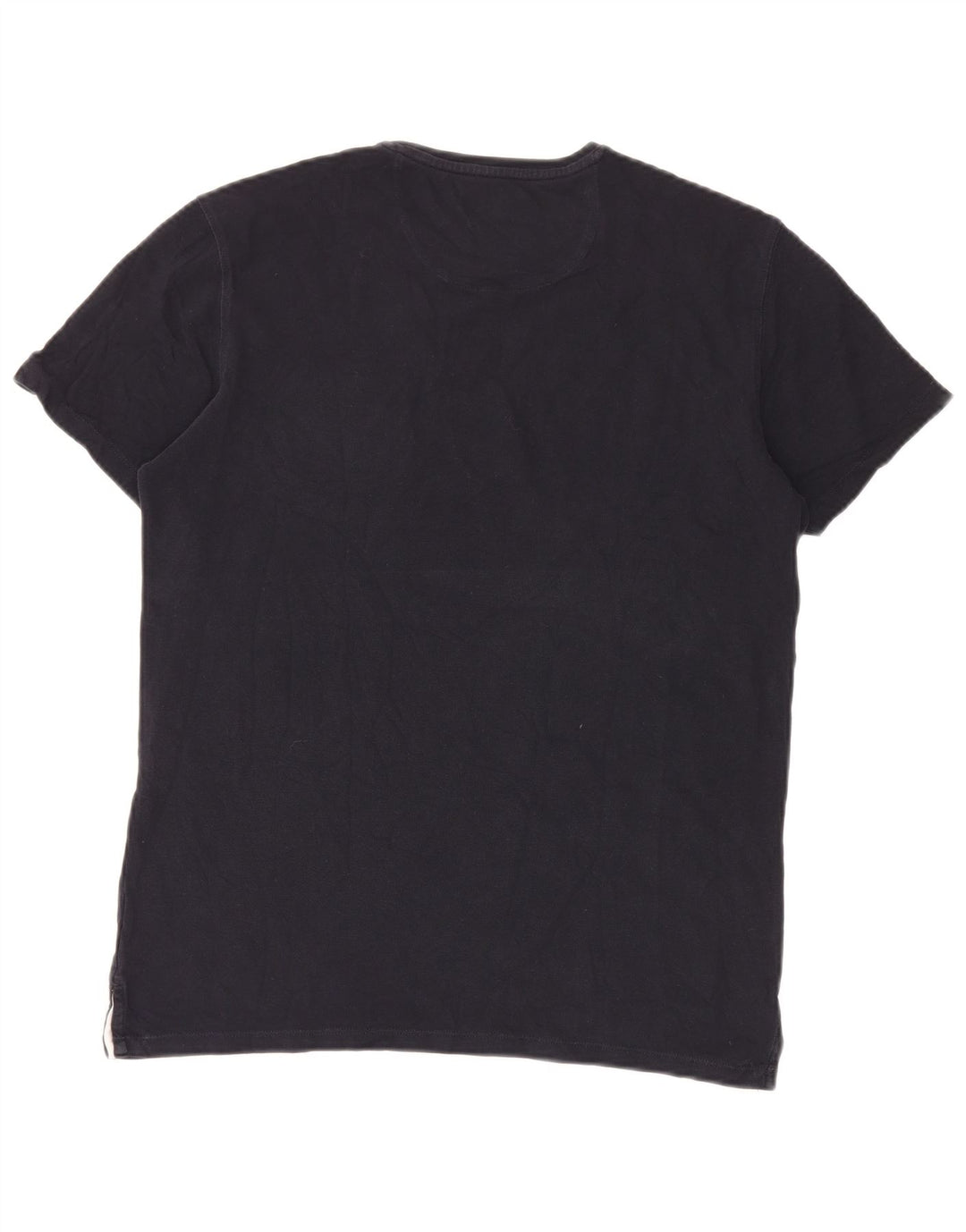 Massimo Dutti Herre Casual Fit T-Shirt Top Stor Marineblå
