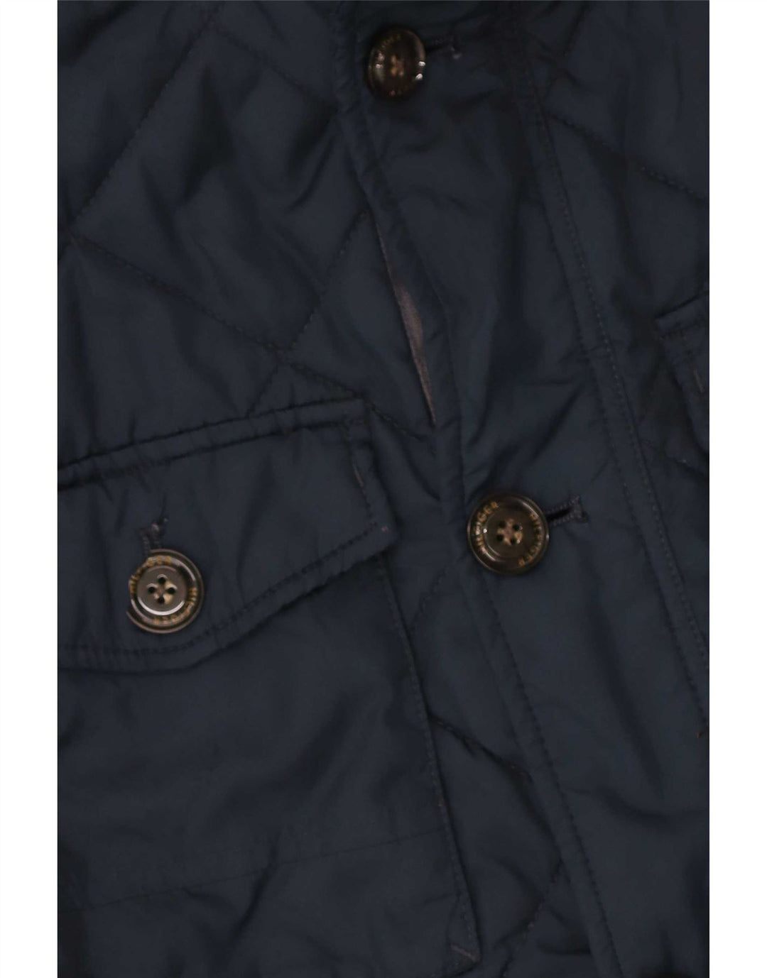 Tommy Hilfiger Herre Hættejakke quiltet UK 36 Small Navy Blue Polyester