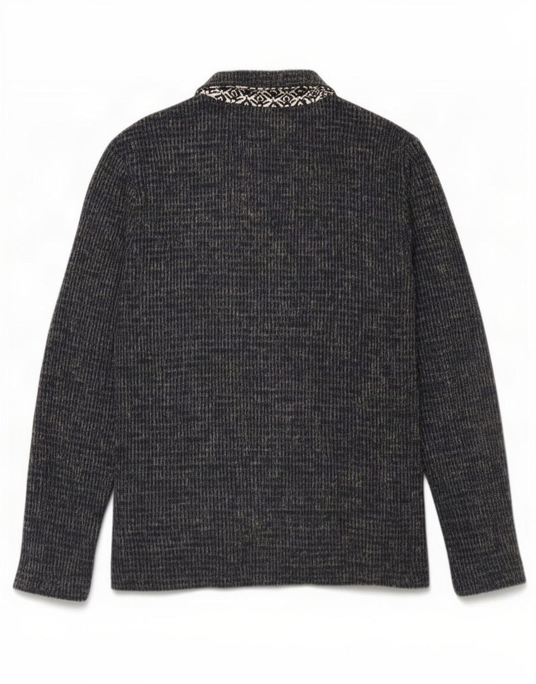 Zara Herre Cardigan Sweater Stor Navyblå Flecked Bomuld
