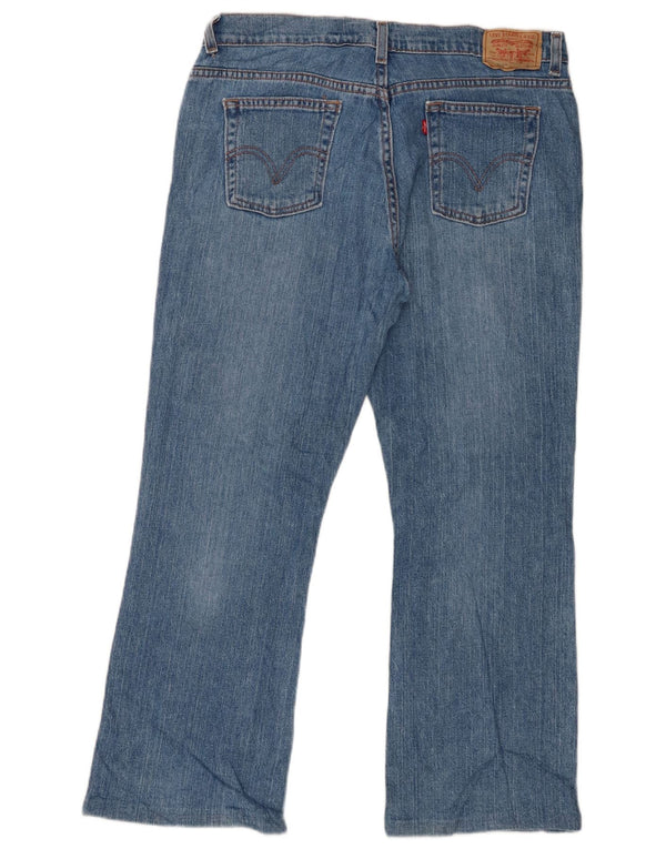 Levi's Dame Højtaljet Bootcut Jeans US 14 XL W34 L26 Blå Bomuld