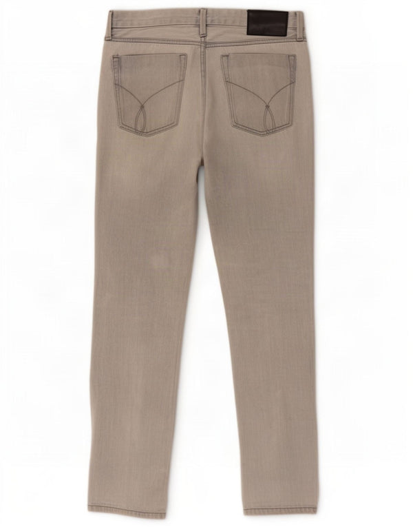 Calvin Klein Herre Slim Jeans W32 L32 Grå Bomuld