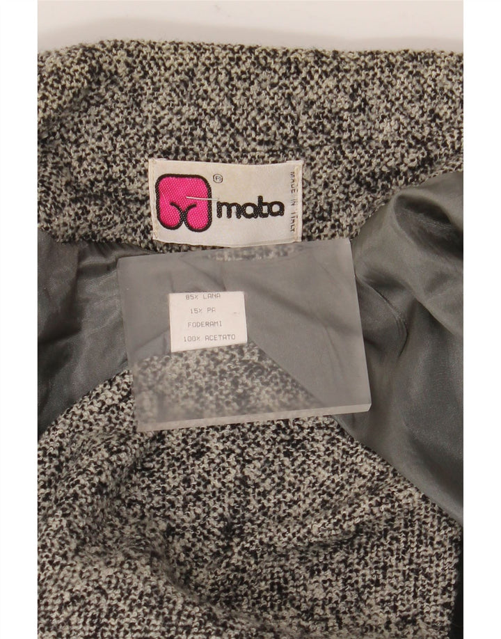 Vintage dame 2-knaps blazerjakke IT 48 XL Grå Flecked Uld