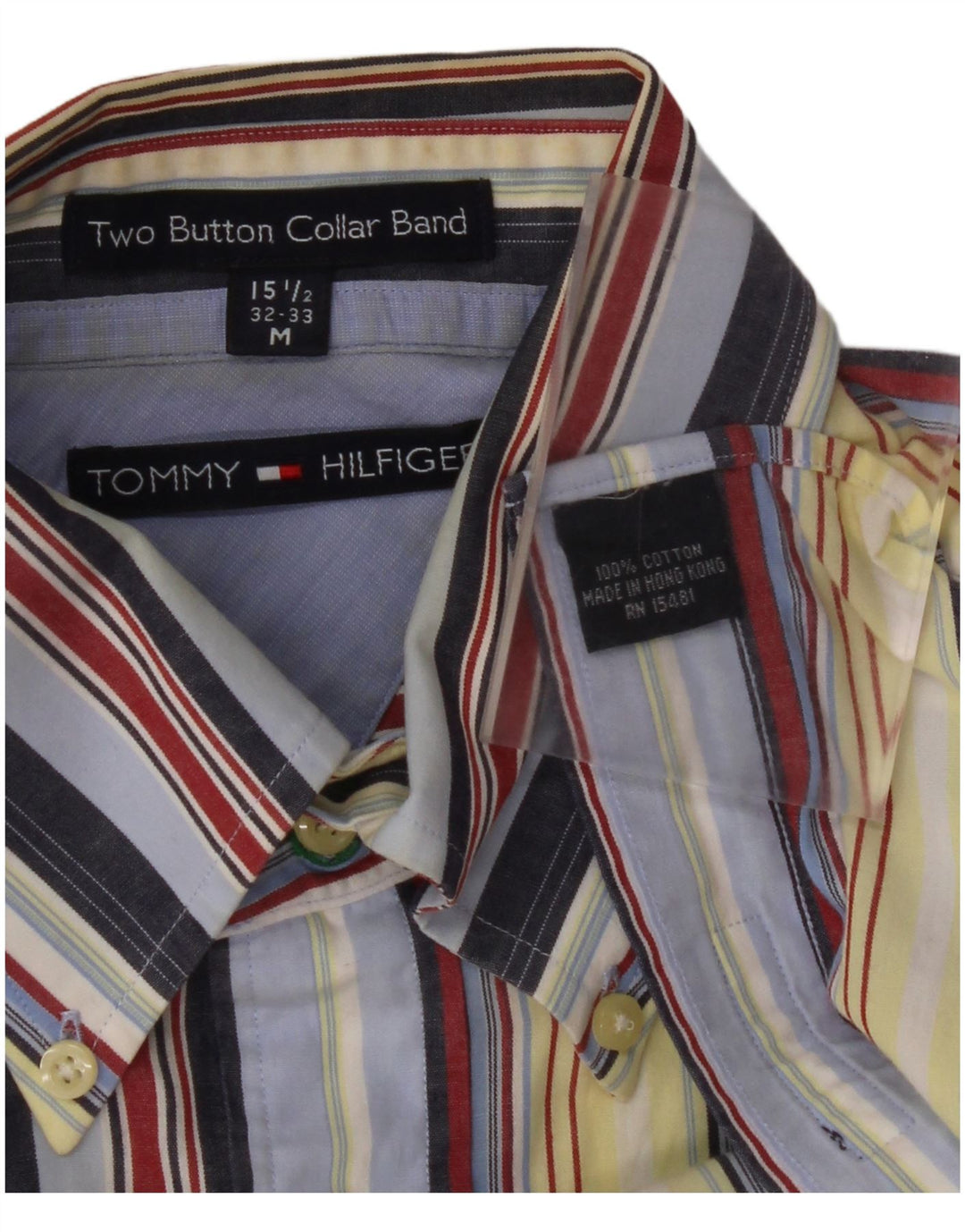 TOMMY HILFIGER Herreskjorte str. 15 1/2 Medium Flerfarvet stribet bomuld