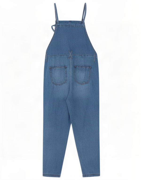 White Stuff Womens Denim Jumpsuit UK 14 Large W36 L26 Blue Cotton