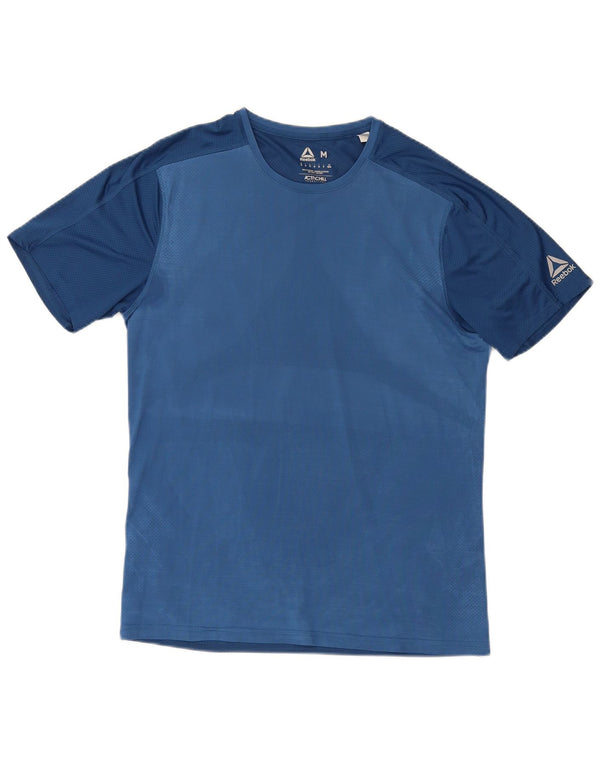Reebok Herre T-Shirt Top Medium Blå Nylon