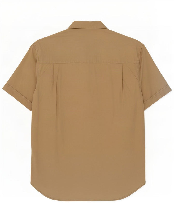 Guess kortærmet herreskjorte lille beige bomuld