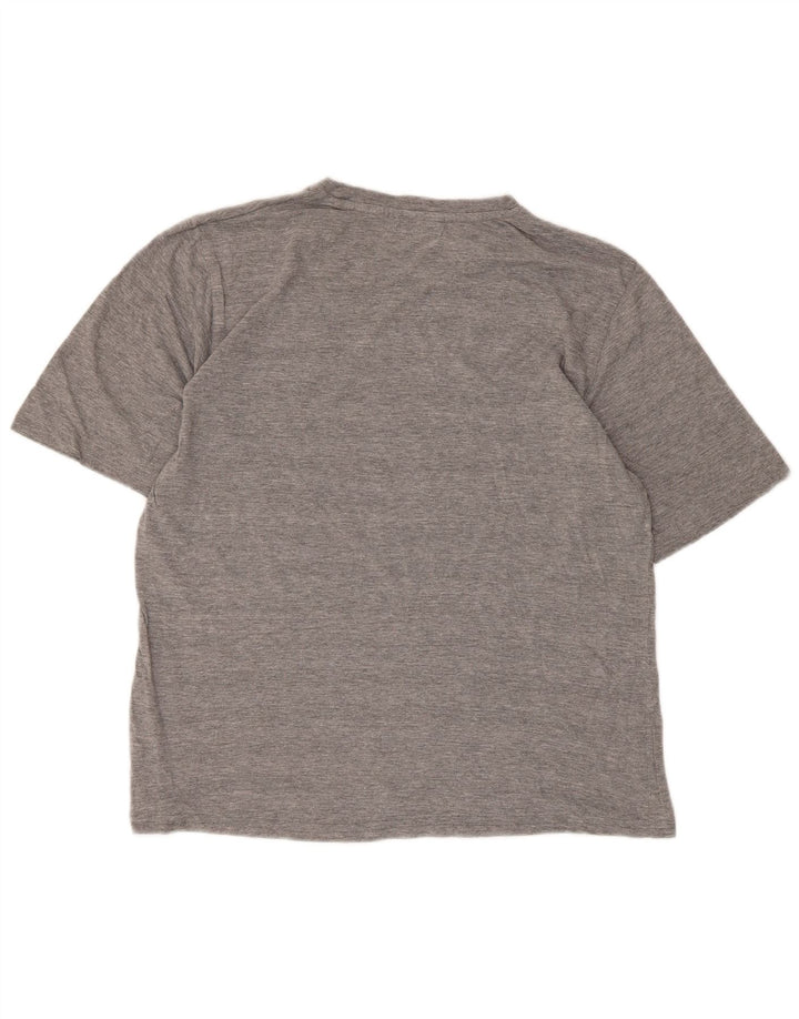 Kappa Herre grafisk T-shirt Top Stor grå flækket bomuld