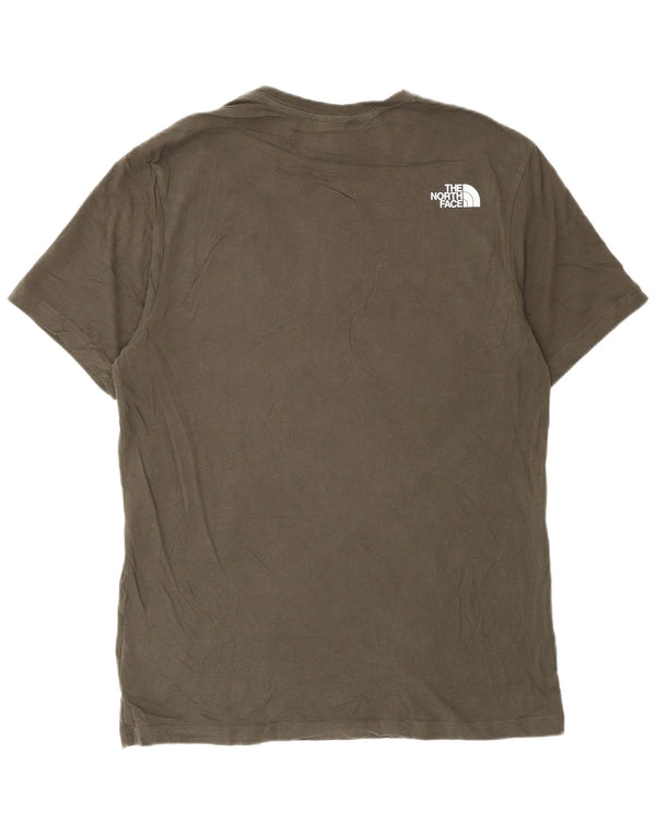 The North Face Herre grafisk T-shirt Top Medium Khaki Bomuld
