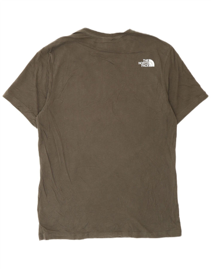 The North Face Herre grafisk T-shirt Top Medium Khaki Bomuld