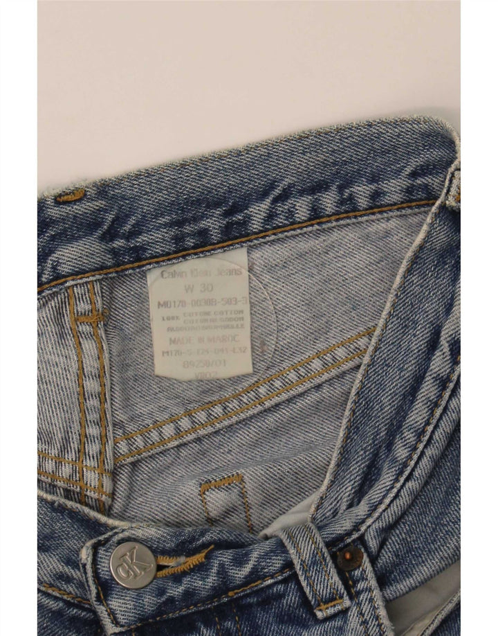 Calvin Klein Straight Jeans til mænd W30 L29 Blå Bomuld