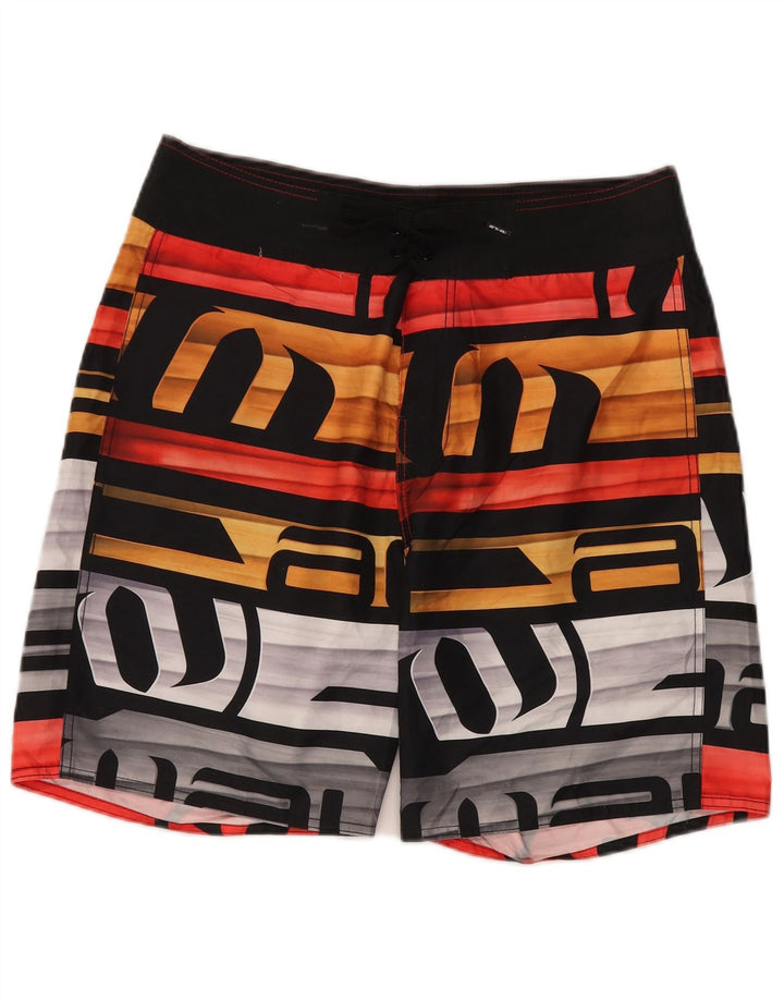 ANIMAL Herre grafiske badeshorts store flerfarvede stribede polyester