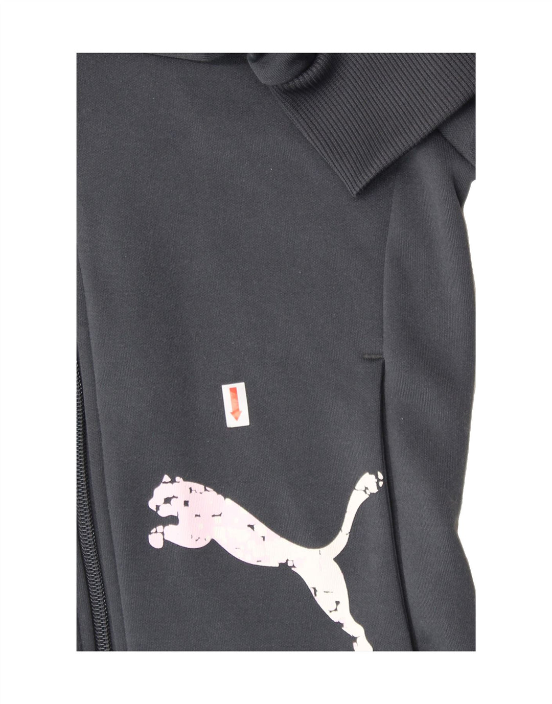 PUMA Womens Graphic Tracksuit Top Jacket UK 10 Small Grey Colourblock Vintage Puma and Second-Hand Puma from Messina Hembry 