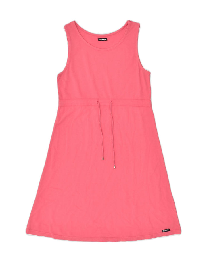 COLMAR Womens Sleeveless A-Line Dress UK 12 Medium Pink Cotton | Vintage Colmar | Thrift | Second-Hand Colmar | Used Clothing | Messina Hembry 