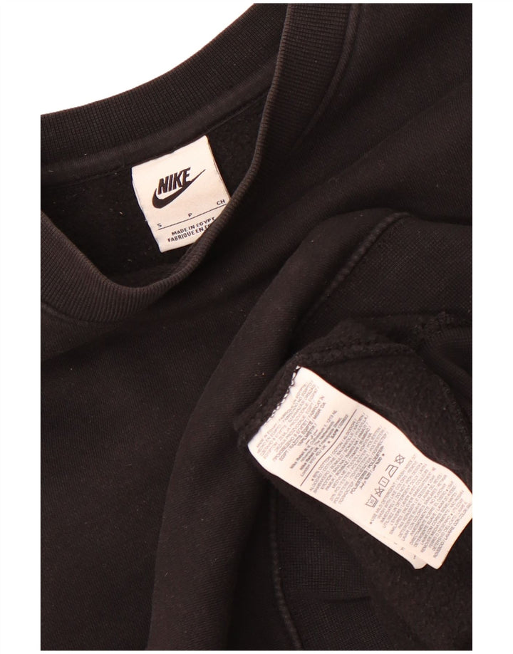 Nike Dame Oversized Sweatshirt Jumper UK 10 Small Black Bomuld